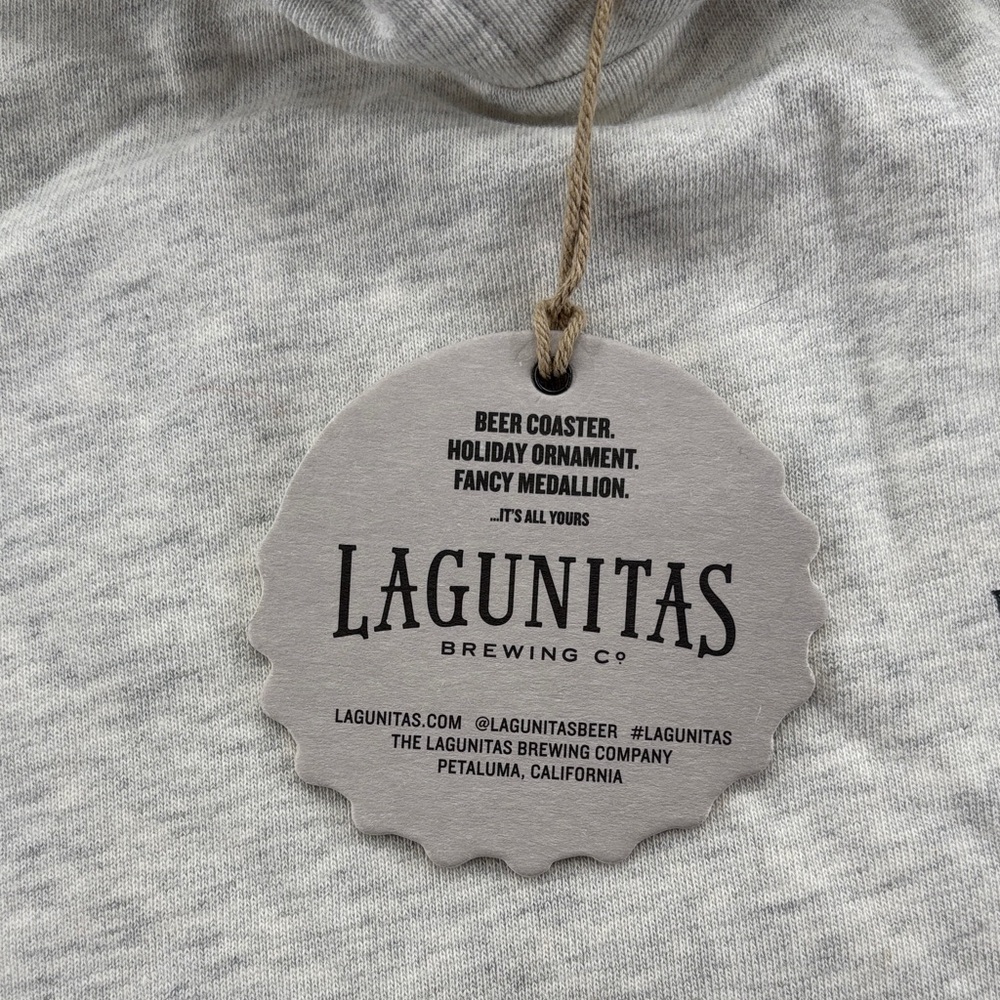 NEW! Lagunitas Men's Light Gray Pullover Hoodie - Large - Picture 4 of 11